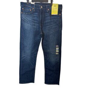 NWT Levis 38x30 513 Slim Straight Mens Jeans Blue Denim